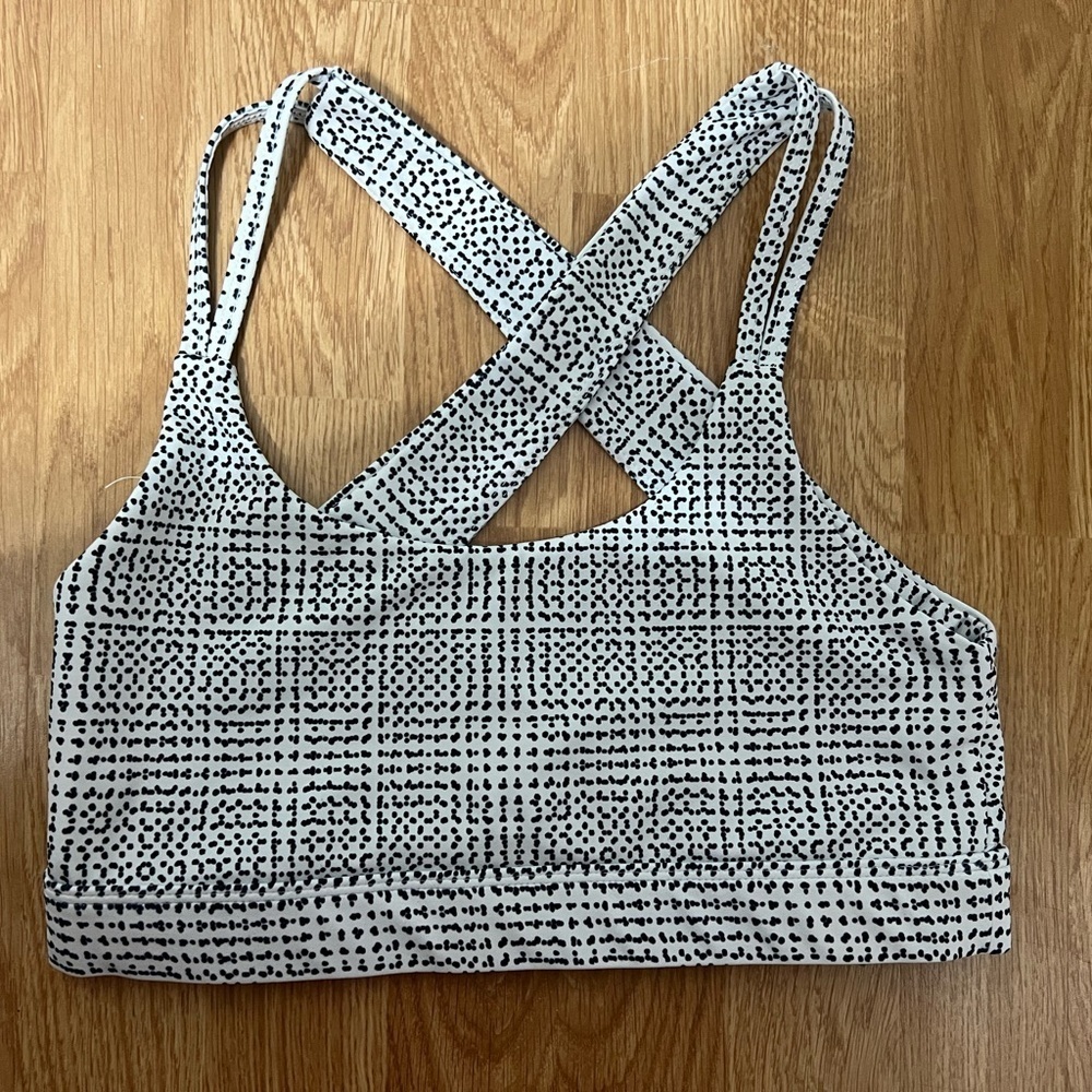 Anthropologie All Fenix White & Black Sport Bra (Size M)